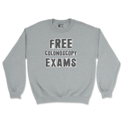 Gildan SoftStyle Crew Neck Free Colonoscopy Exams in Sports Grey