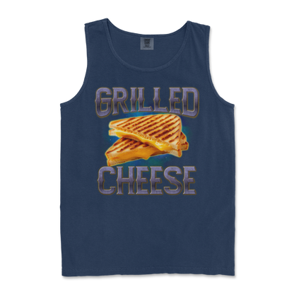 Comfort Colors Tank Top Grilled Cheese  in True-Navy