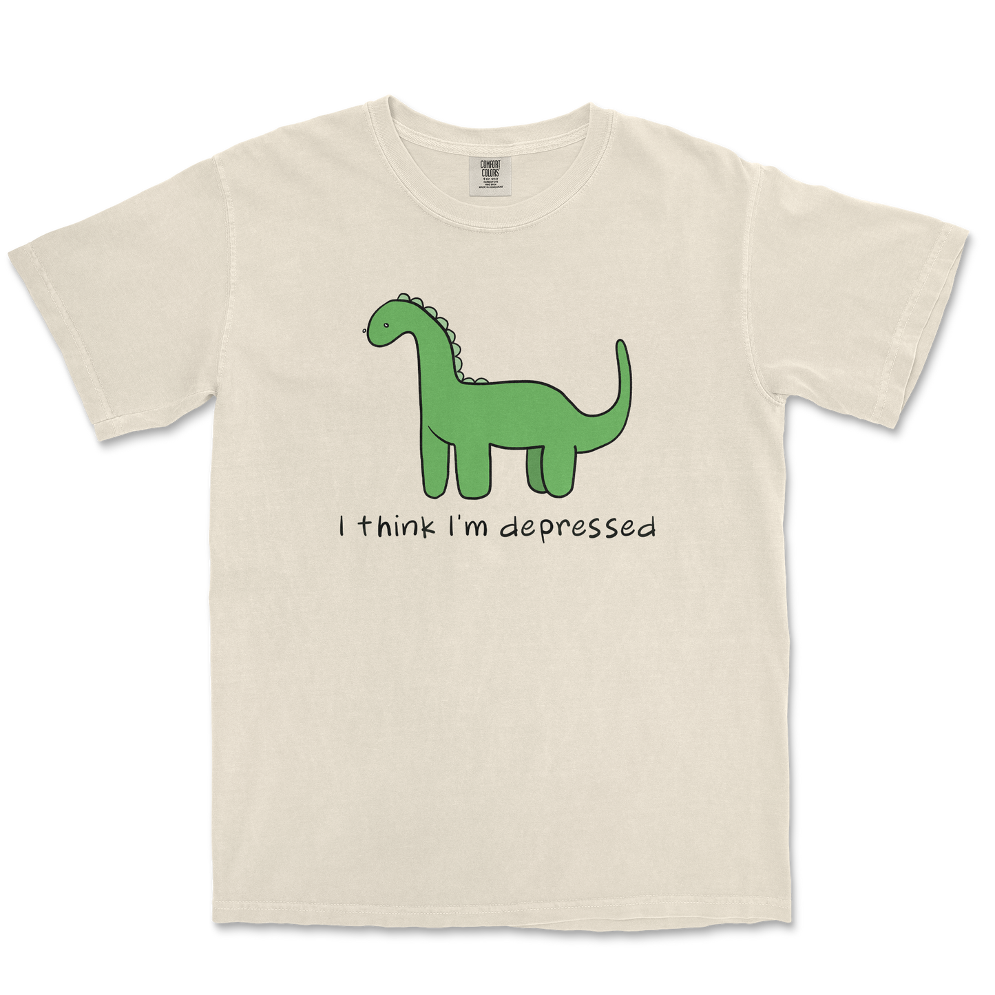 Comfort Colors T-Shirt Depressed Dino  in Ivory