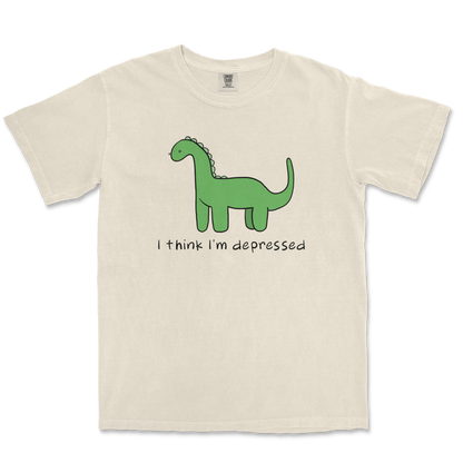 Comfort Colors T-Shirt Depressed Dino  in Ivory