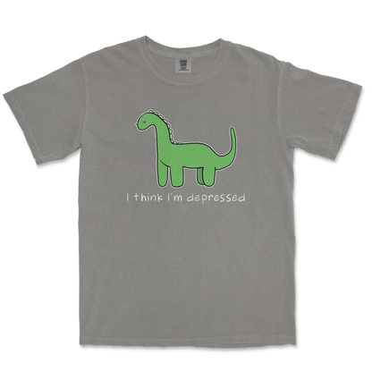 Comfort Colors T-Shirt Depressed Dino  in Grey