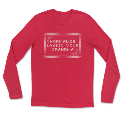 Heavy Blend Long Sleeve Cross Stitch in Red
