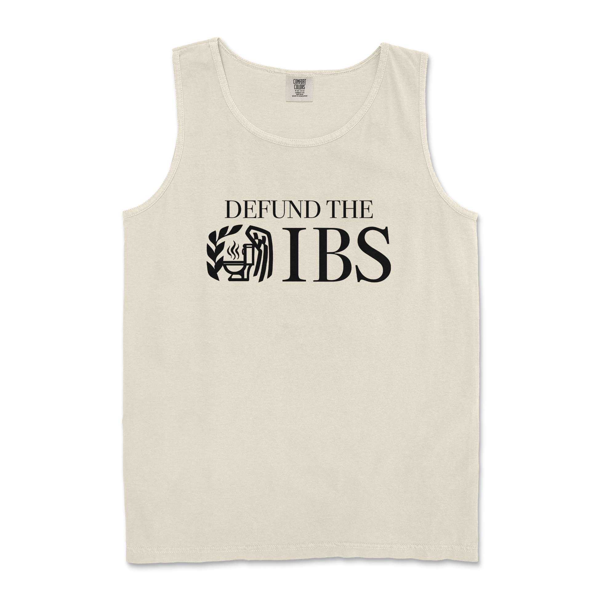 Comfort Colors Tank Top Defund The IBS in Ivory