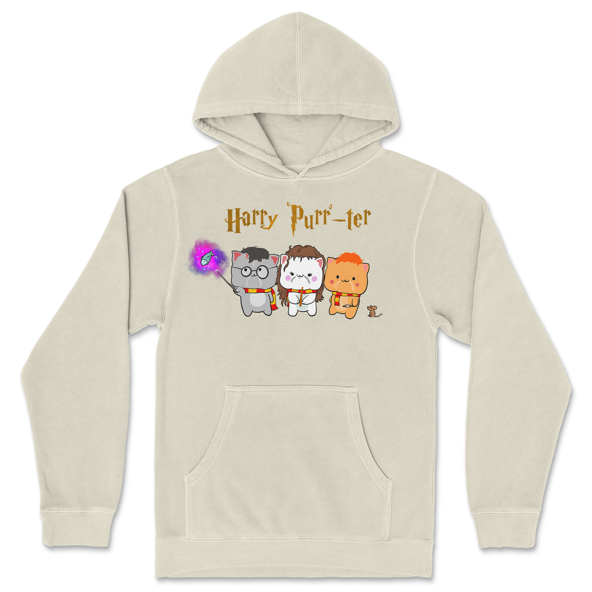 Independent Clothing Co. Hoodie Harry Purrter in Ivory