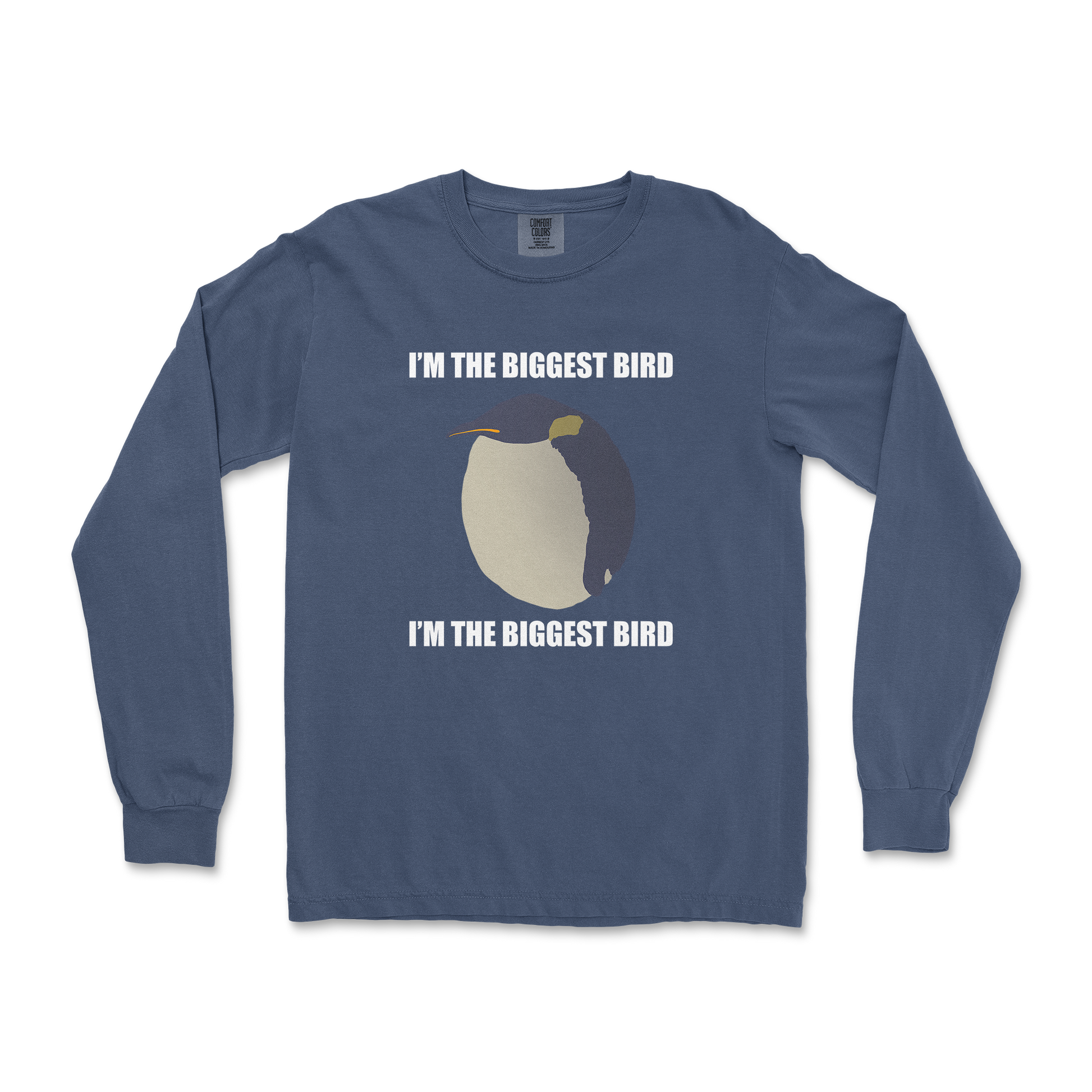 Comfort Colors Long Sleeve I Am The Biggets Bird in Midnight