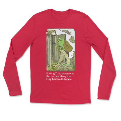 The Nice Shirt Long Sleeve Frog and Toad  in Red