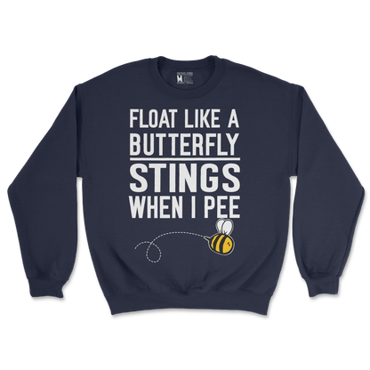 Gildan SoftStyle Crew Neck Stings When I Pee in Navy