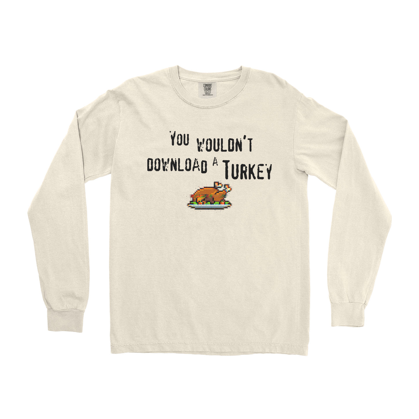 Comfort Colors Long Sleeve Downloadable Turkey  in Ivory