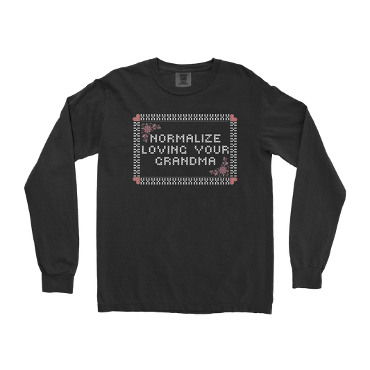 Comfort Colors Long Sleeve Cross Stitch in Black