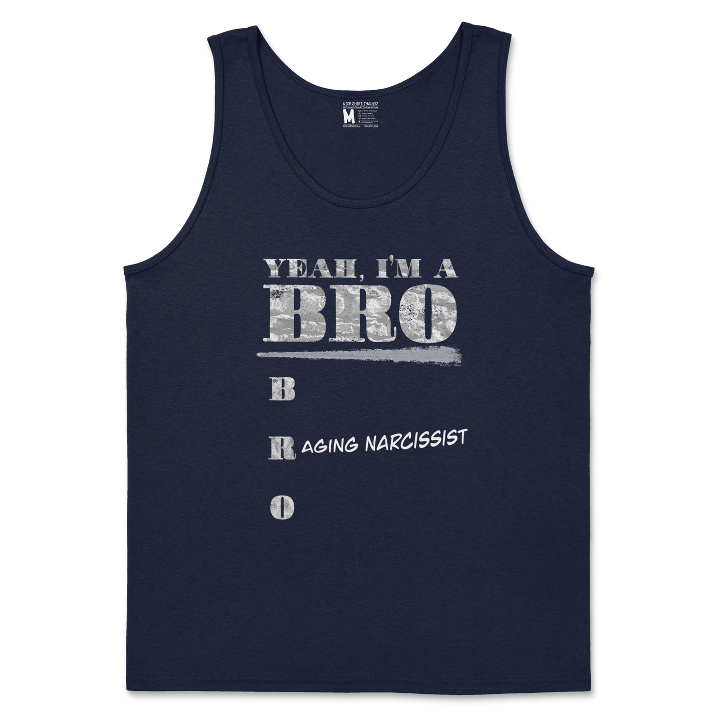 Gildan SoftStyle Tank Top Im Your Bro in Navy