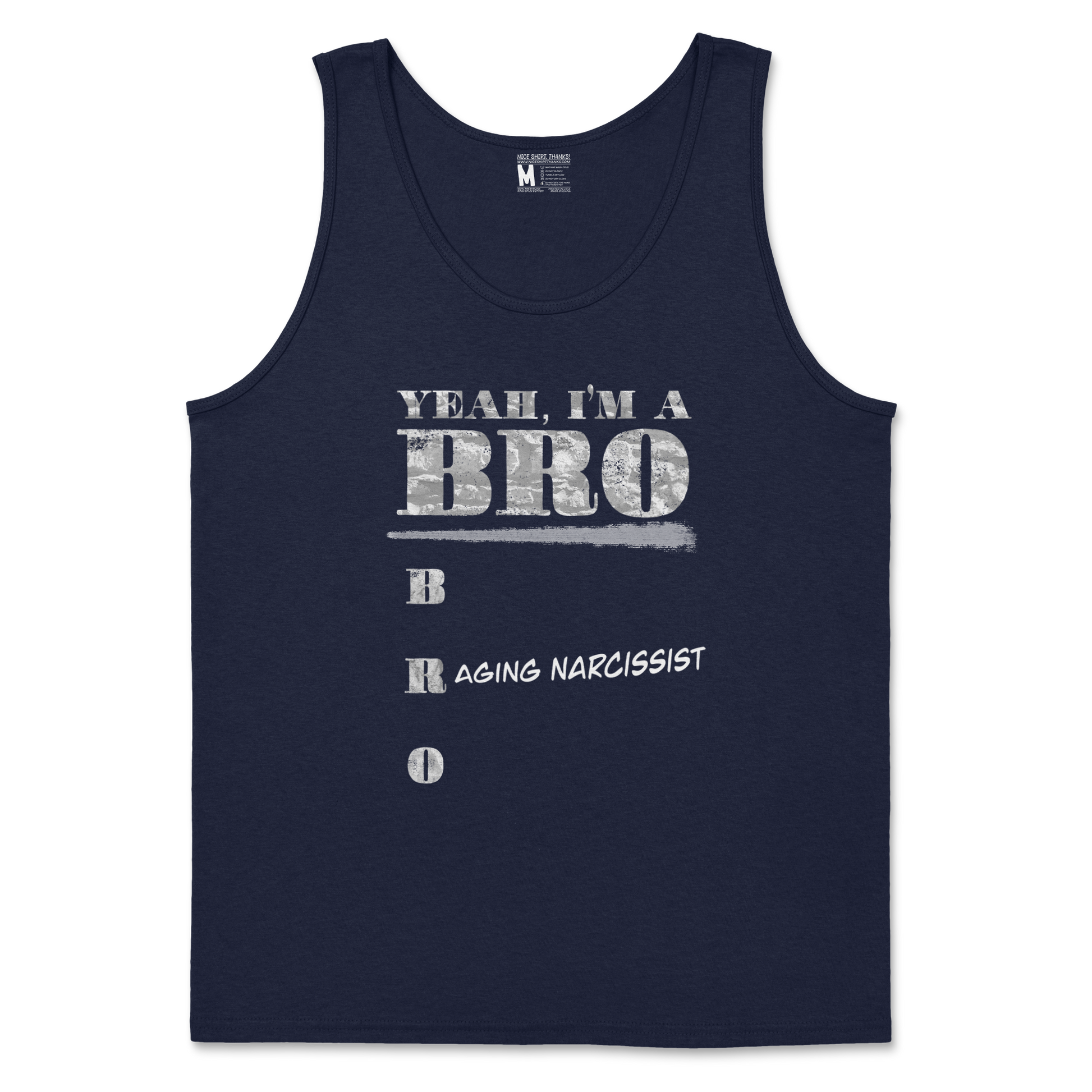 Gildan SoftStyle Tank Top Im Your Bro in Navy