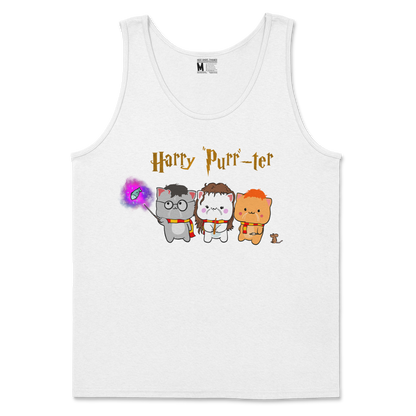 Gildan SoftStyle Tank Top Harry Purrter in White