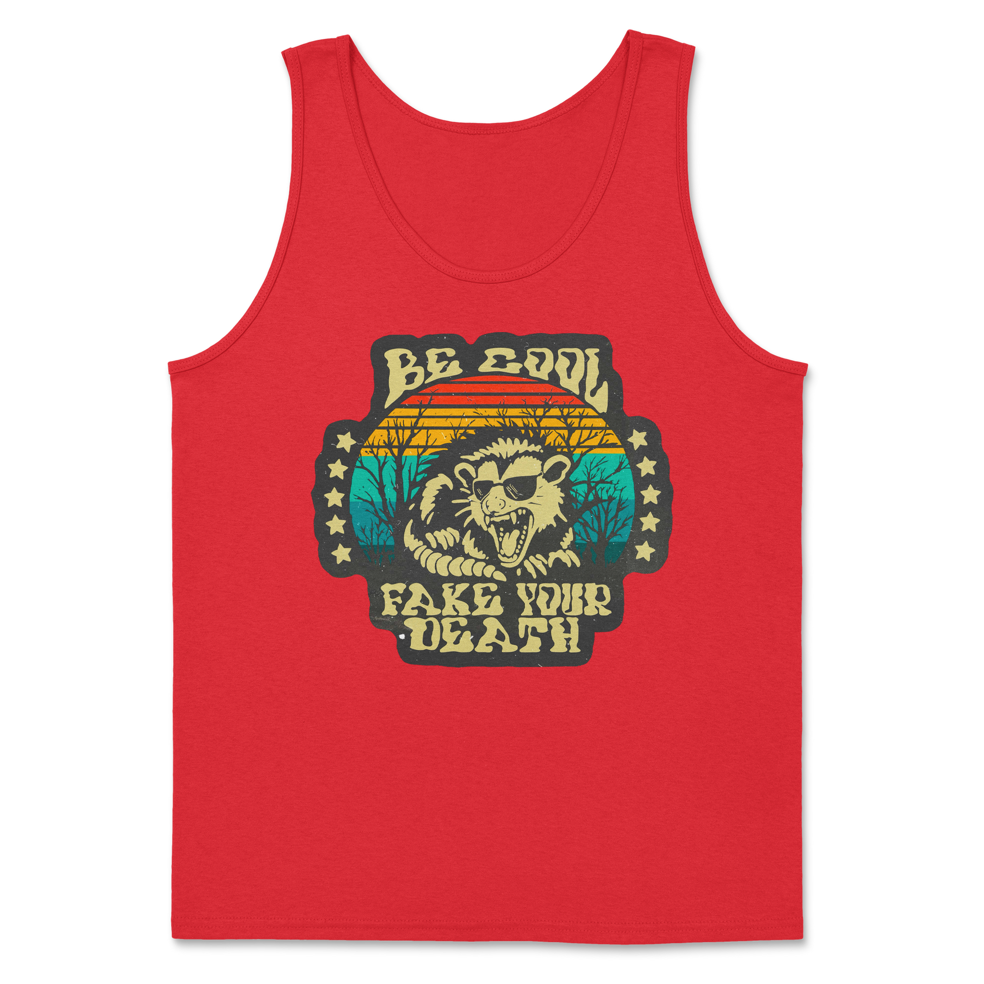 Heavy Blend Tank Top Fake Your Death in Red