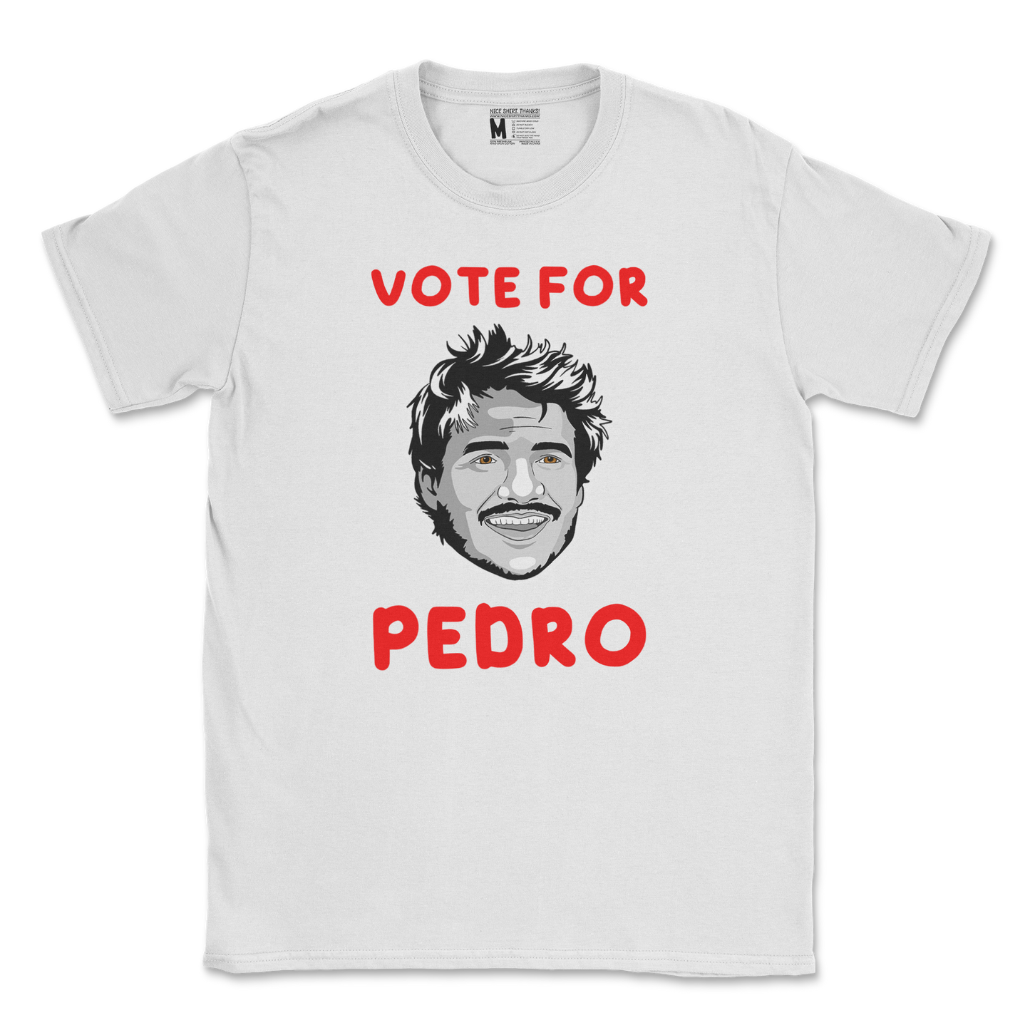 Gildan SoftStyle T-Shirt Vote For Pedro in White