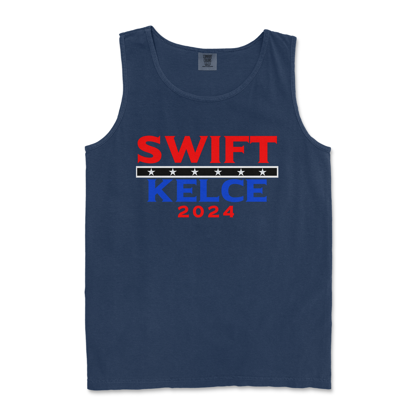 Comfort Colors Tank Top Swift Kelce 2024 in TrueNavy