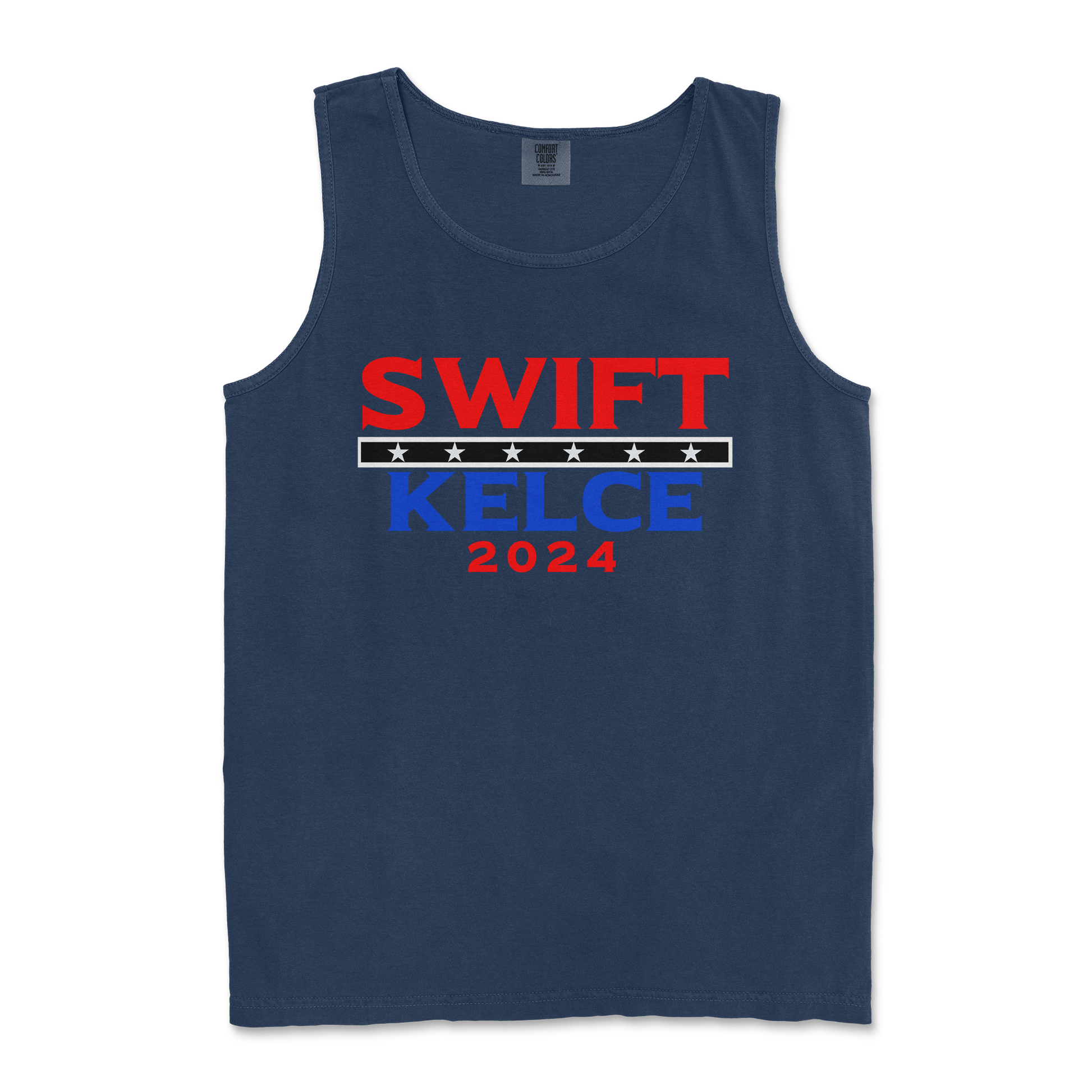 Comfort Colors Tank Top Swift Kelce 2024 in TrueNavy