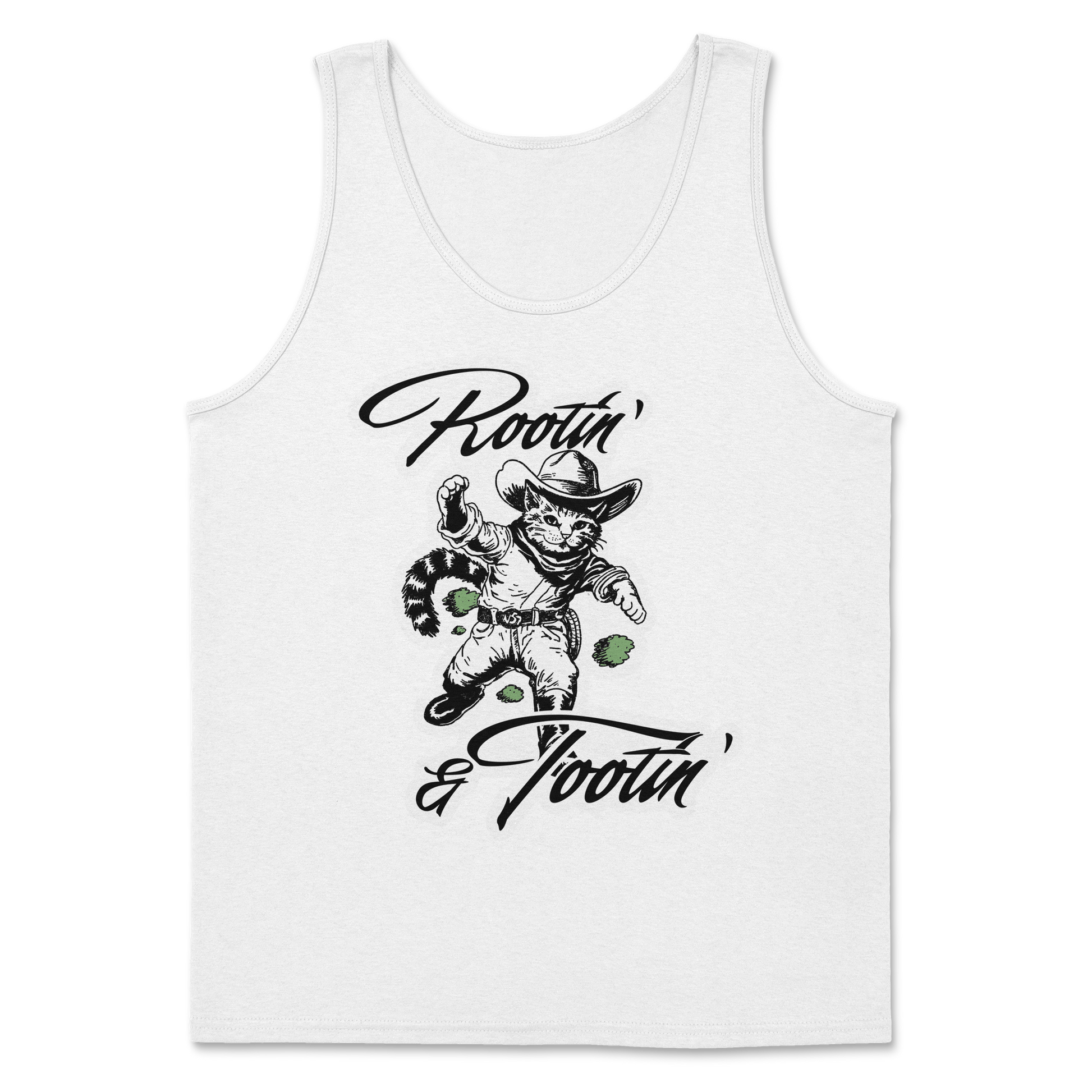 The Nice Shirt Tank Top Rootin Tootin  in White