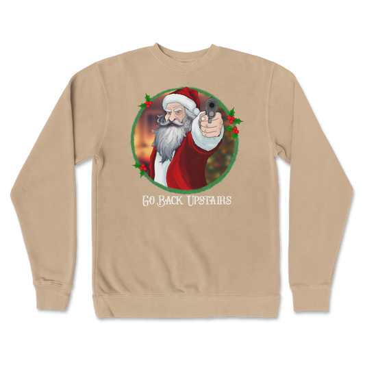 Independent Clothing Co. Crew Neck Angry Santa  in Sandstone