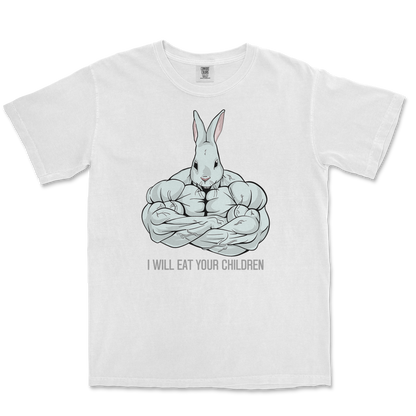 Comfort Colors T-Shirt Scary Rabbit in White