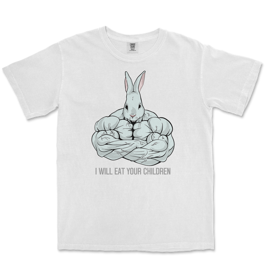 Comfort Colors T-Shirt Scary Rabbit in White