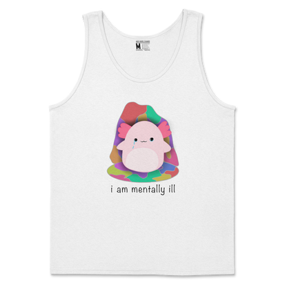 Gildan SoftStyle Tank Top Mentally Ill and Squishy in White