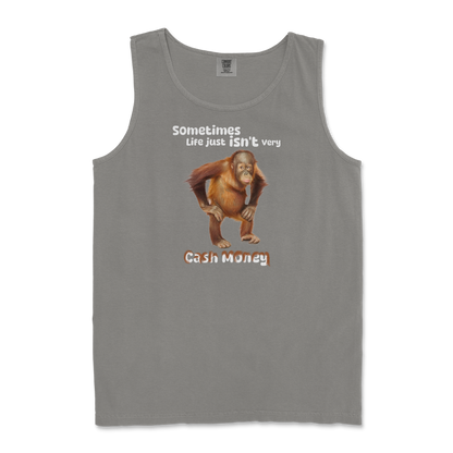 Comfort Colors Tank Top Cash Money Monkey  in Grey