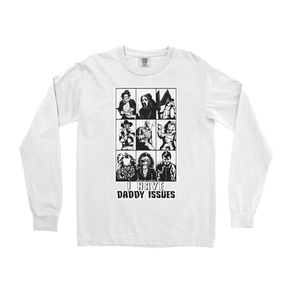 Comfort Colors Long Sleeve Daddy Issues  in White