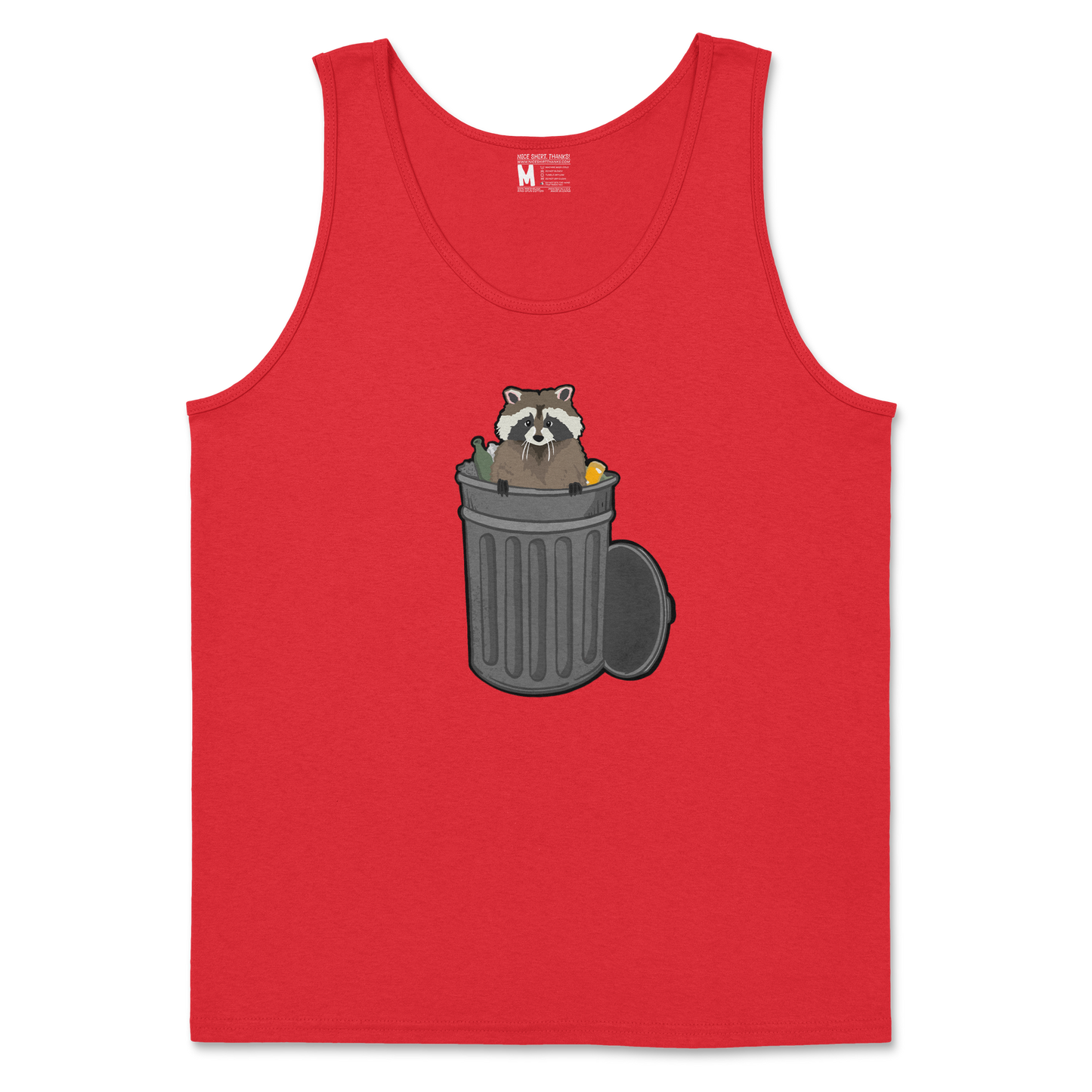 Gildan SoftStyle Tank Top Trash Panda Enthusiast in Red