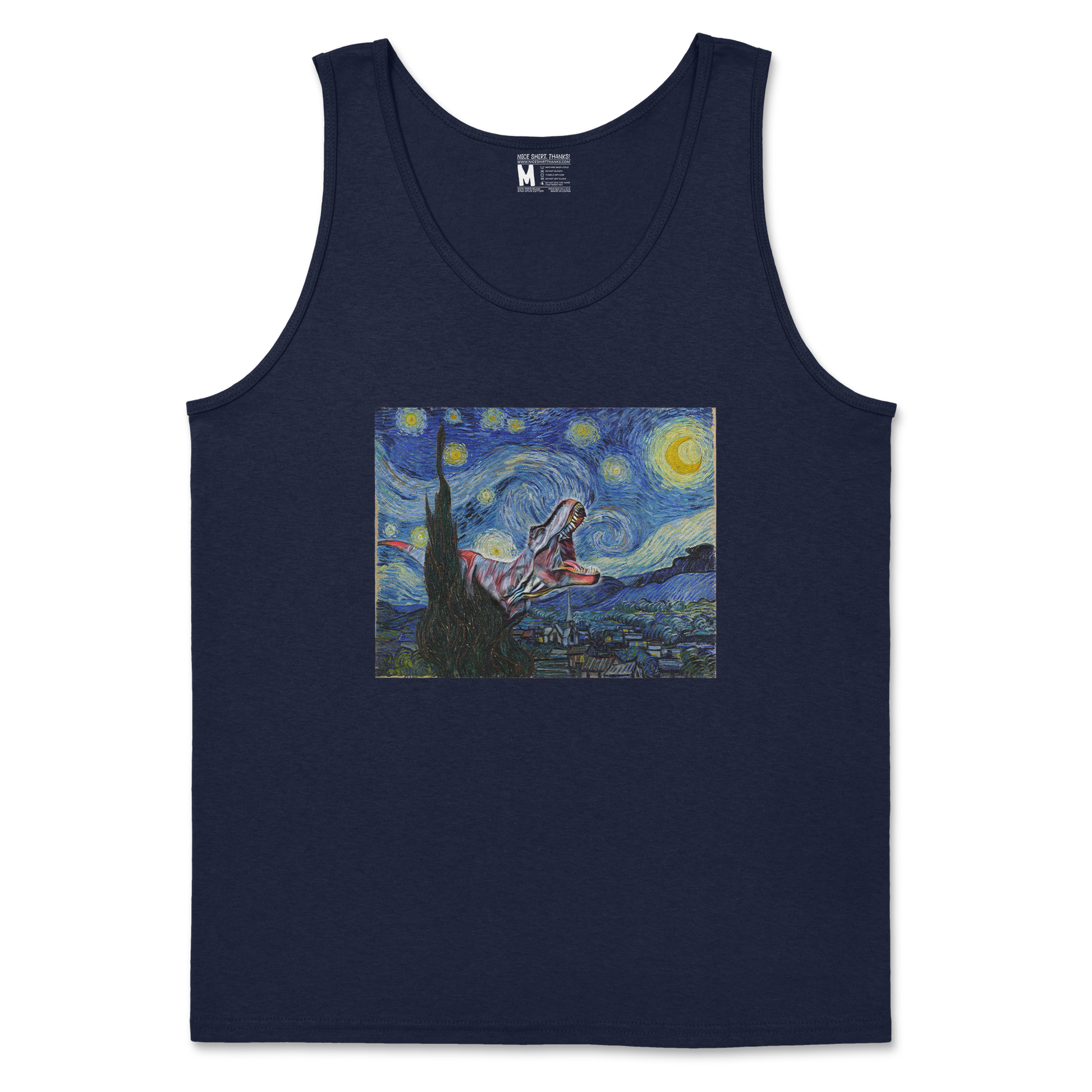 Gildan SoftStyle Tank Top Van Gogh but Cooler in Navy