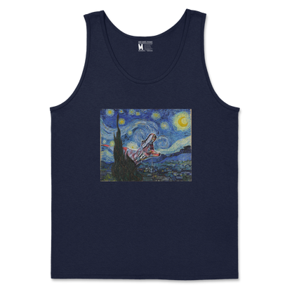 Gildan SoftStyle Tank Top Van Gogh but Cooler in Navy