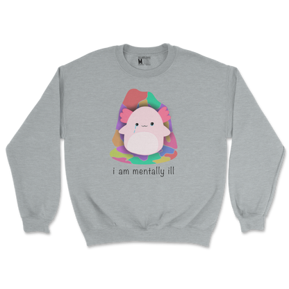 Gildan SoftStyle Crew Neck Mentally Ill and Squishy in Sports Grey