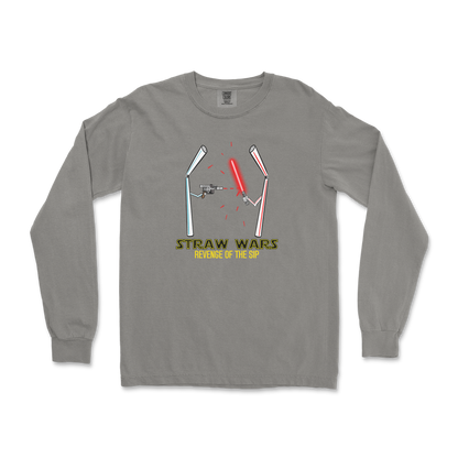 Comfort Colors Long Sleeve Straw Wars in Grey