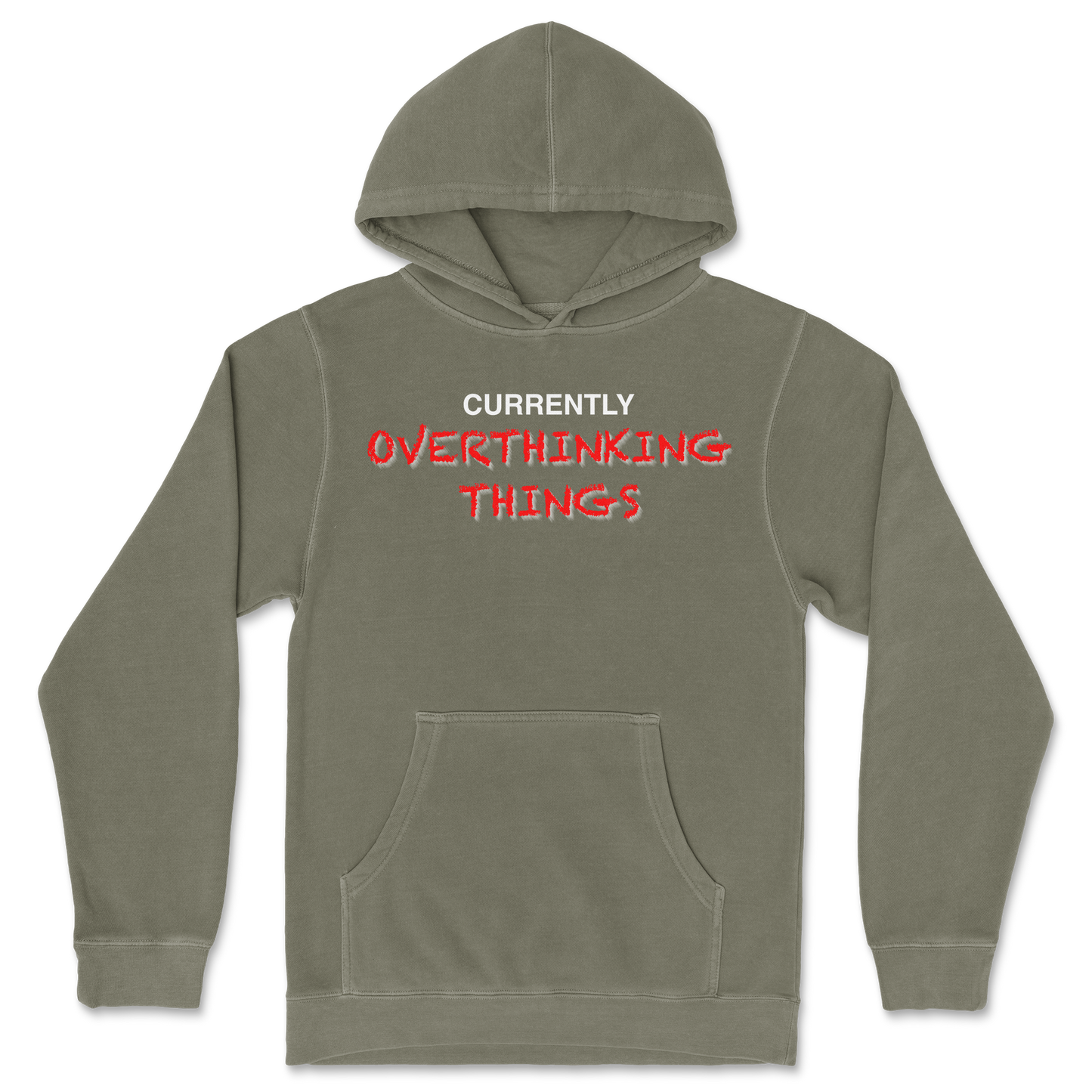 Independent Clothing Co. Hoodie For Our Lil Overthinker in Olive