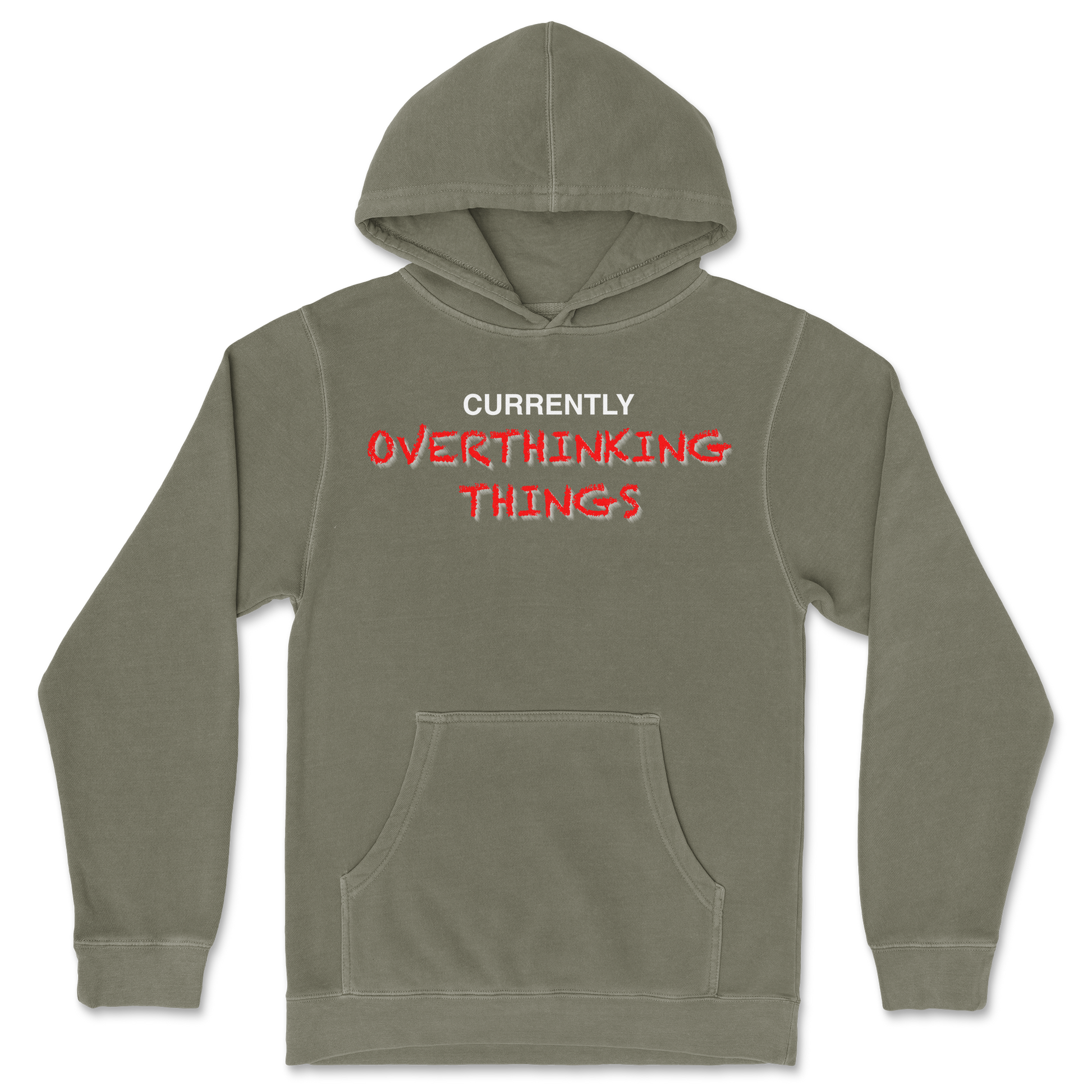 Independent Clothing Co. Hoodie For Our Lil Overthinker in Olive