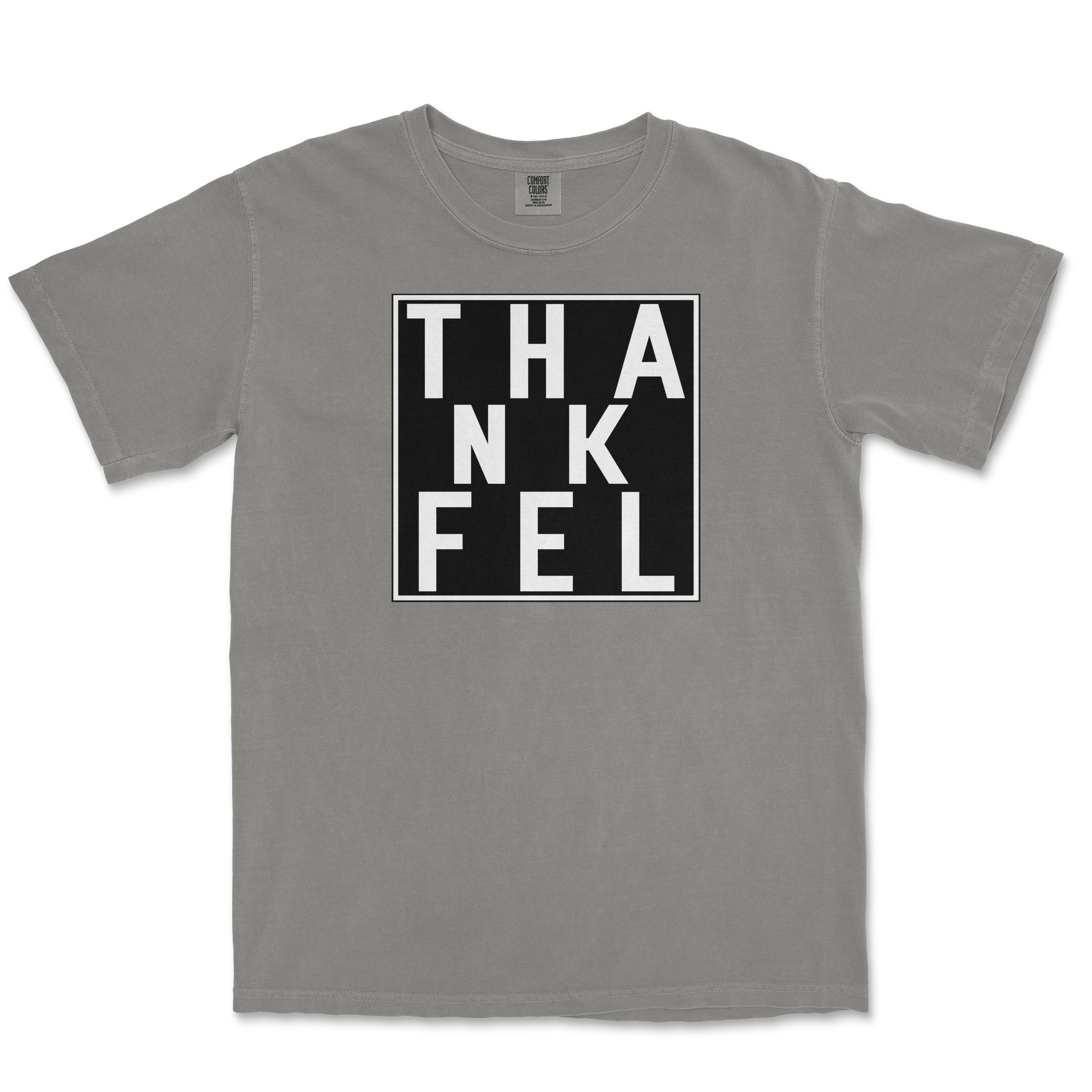 Comfort Colors T-Shirt THANKFEL in Grey