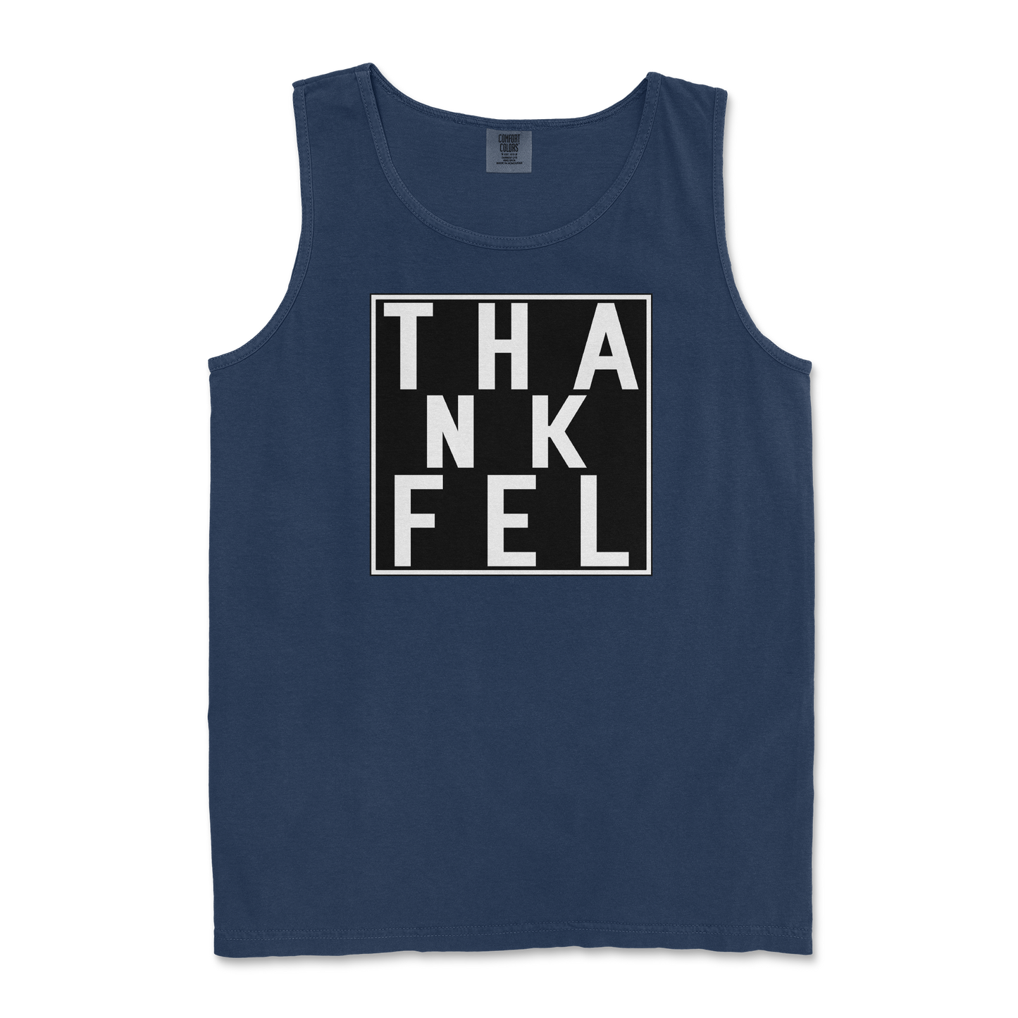 Comfort Colors Tank Top THANKFEL in True-Navy