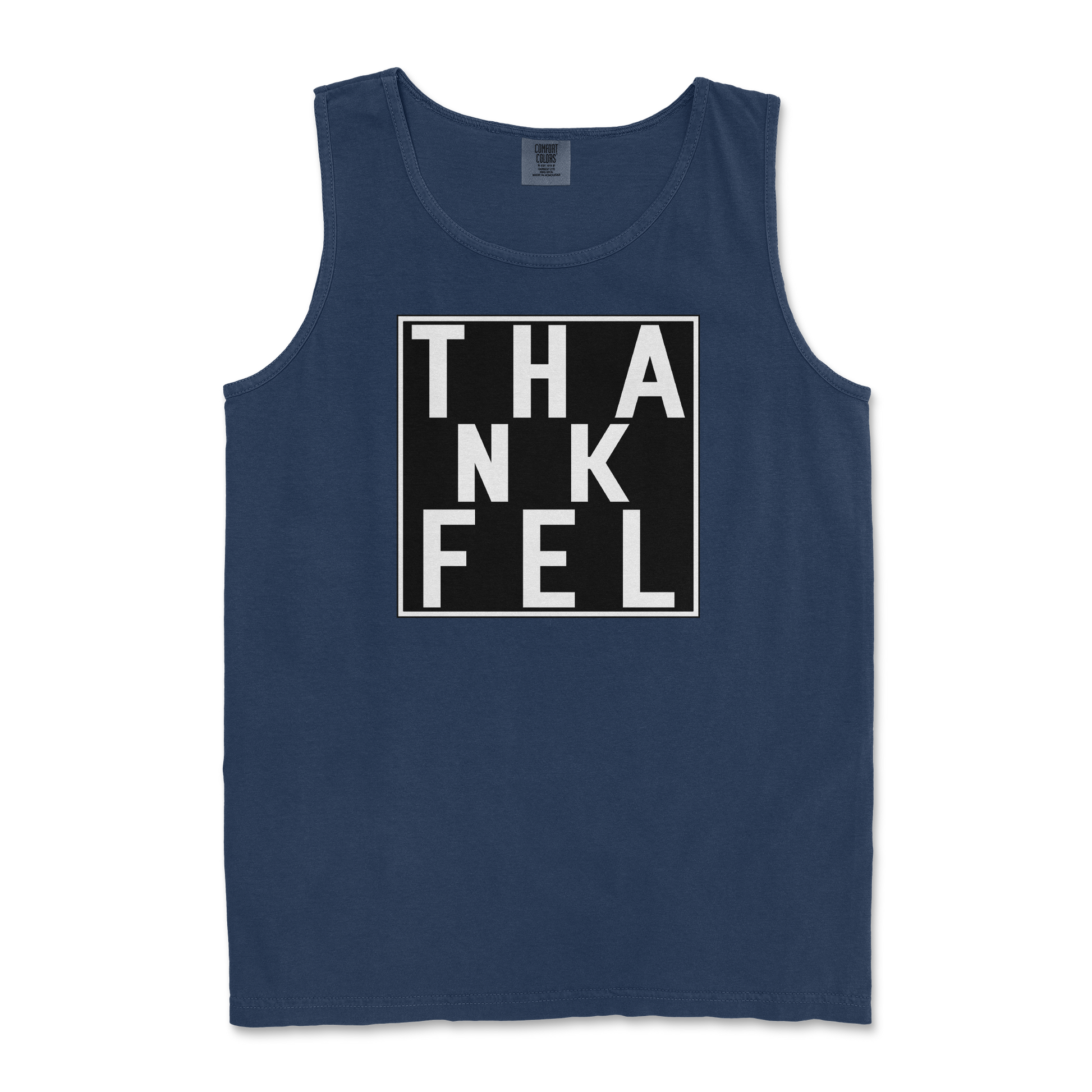 Comfort Colors Tank Top THANKFEL in True-Navy