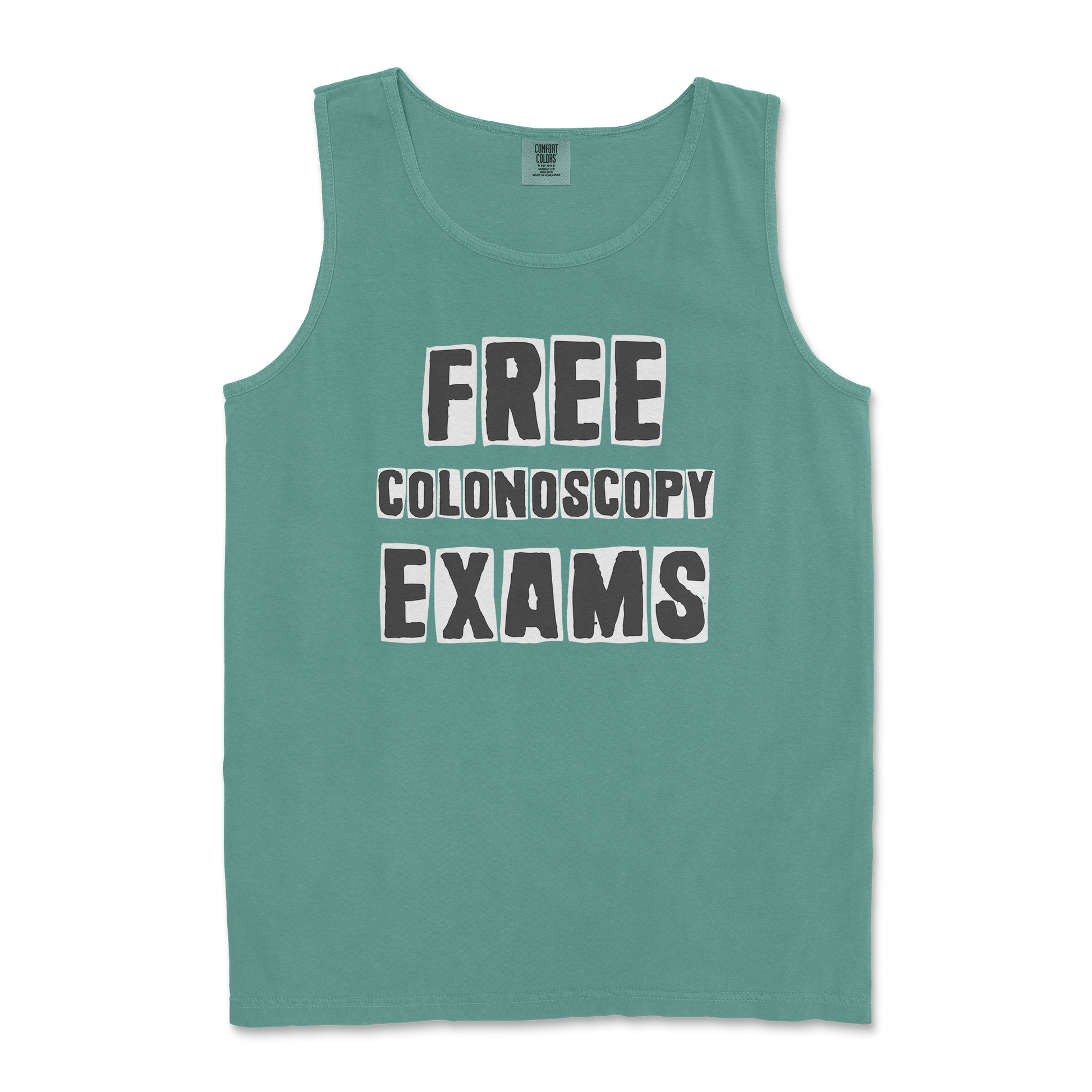 Comfort Colors Tank Top Free Colonoscopy Exams in LightGreen