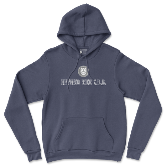 Gildan SoftStyle Hoodie Defund The I.R.S. in Navy