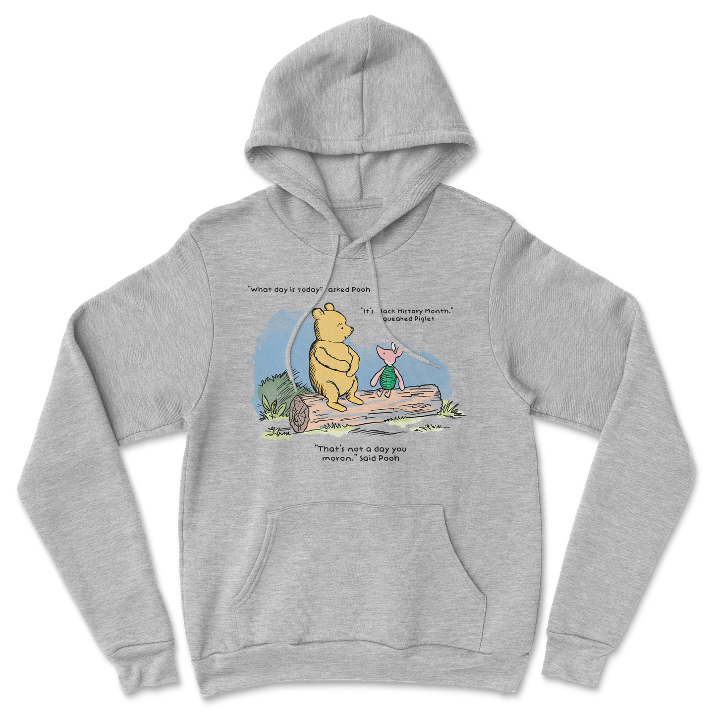 The Nice Shirt Hoodie Winnie the Pooh  in Grey-Heather