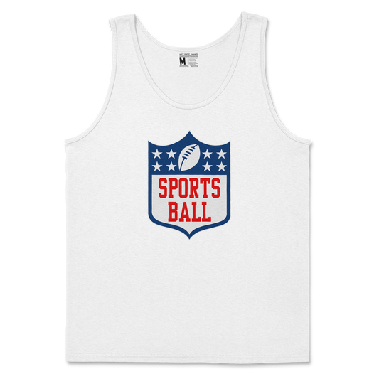 Gildan SoftStyle Tank Top Sports Ball in White