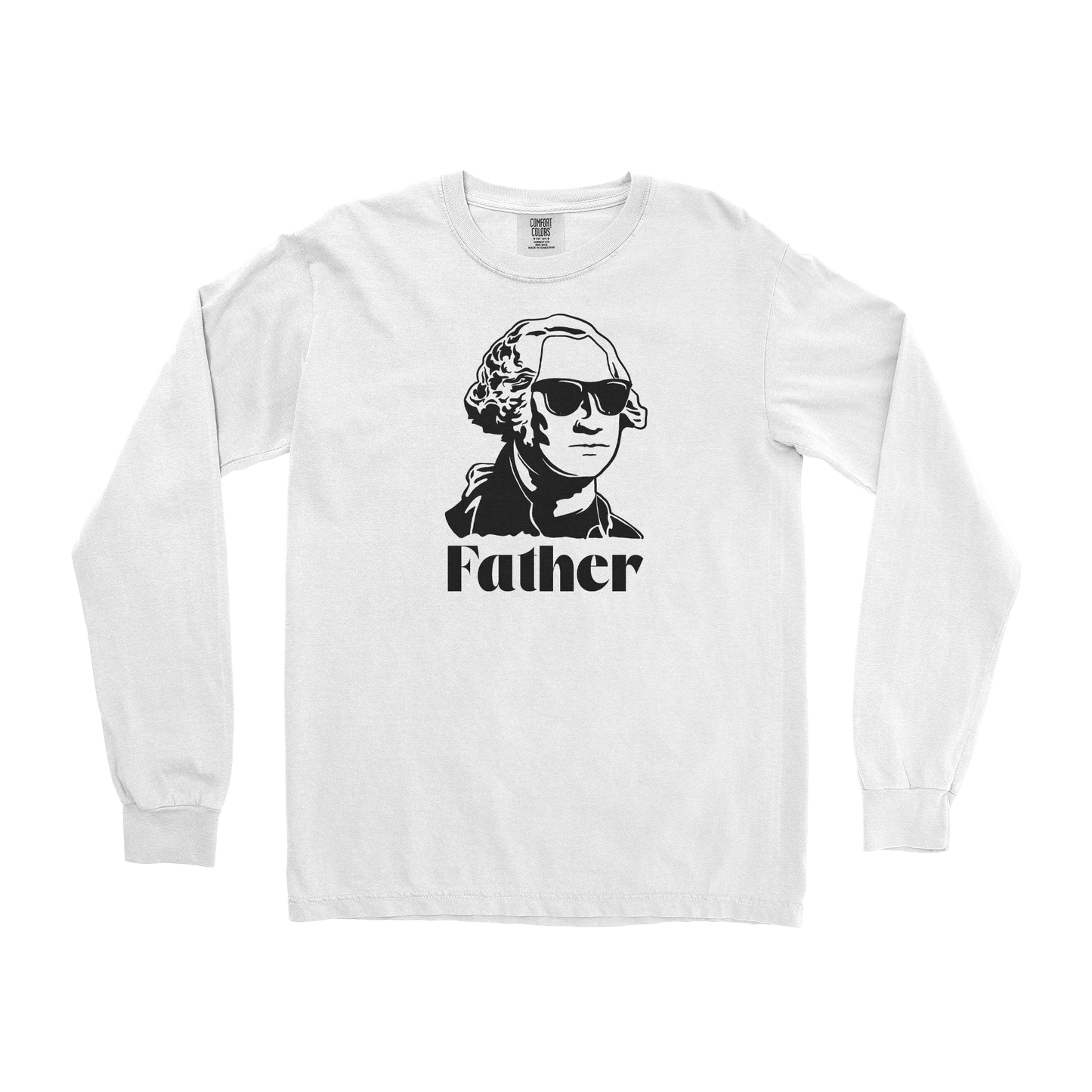 Comfort Colors Long Sleeve Father  in White