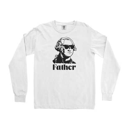 Comfort Colors Long Sleeve Father  in White