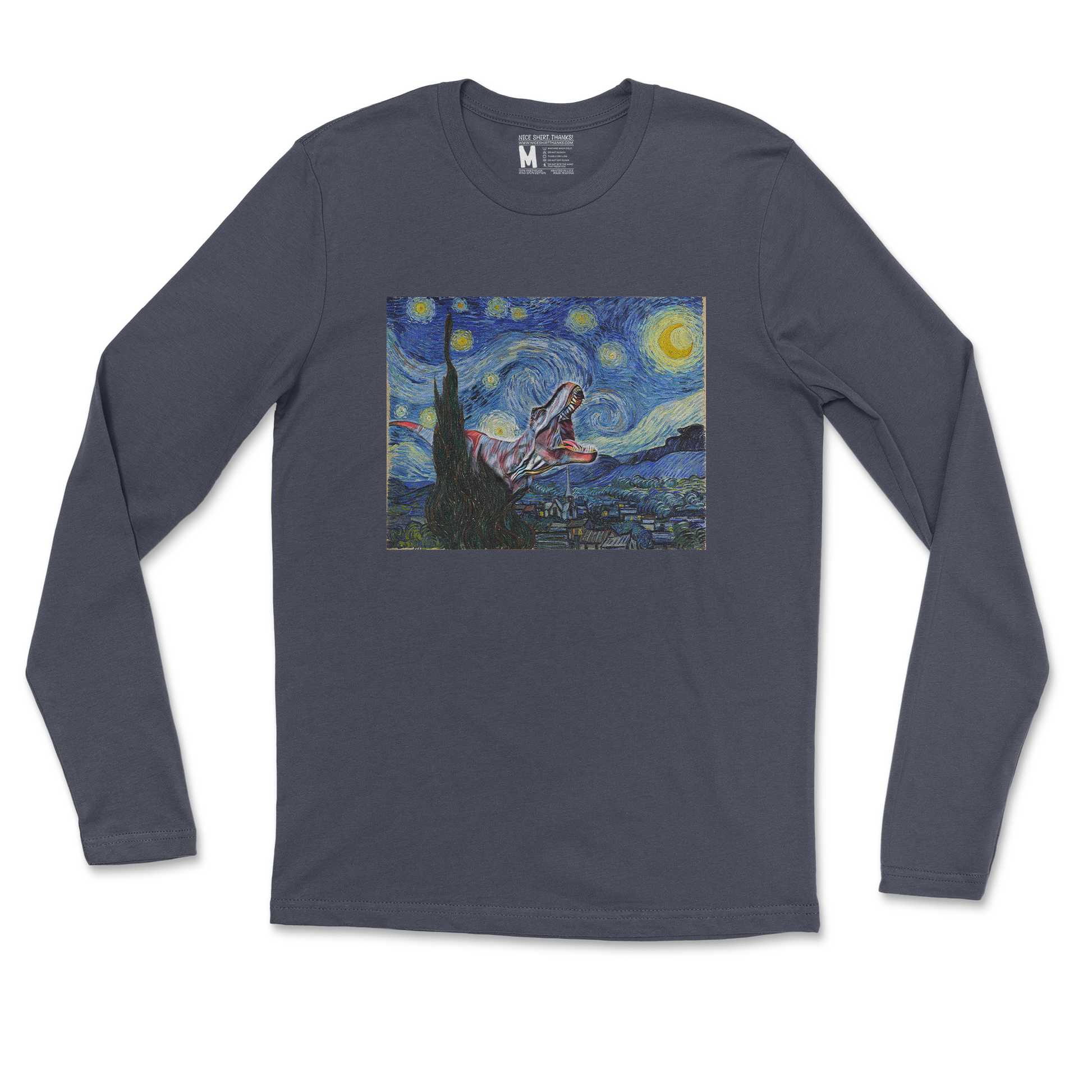 Gildan SoftStyle Long Sleeve Van Gogh but Cooler in Navy