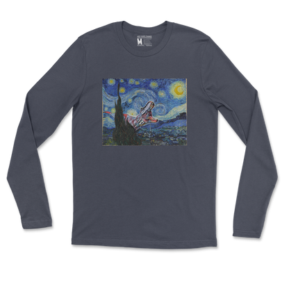 Gildan SoftStyle Long Sleeve Van Gogh but Cooler in Navy