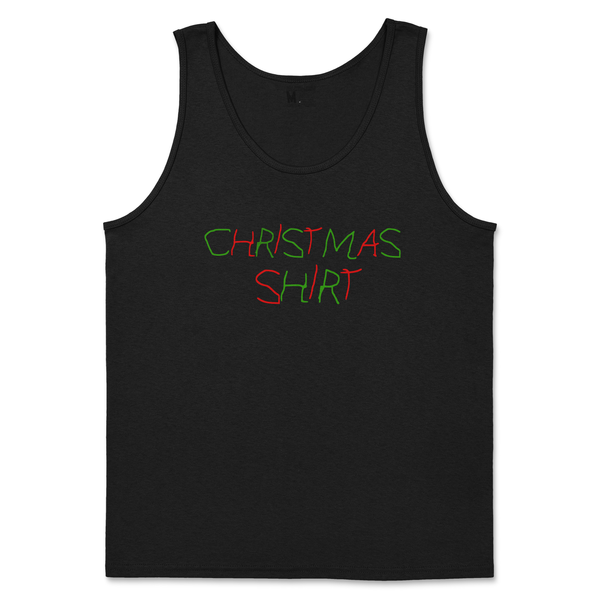 Gildan SoftStyle Tank Top Christmas Shirt in Black