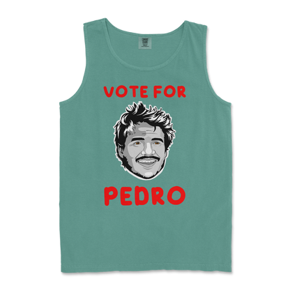 Comfort Colors Tank Top Vote For Pedro in LightGreen