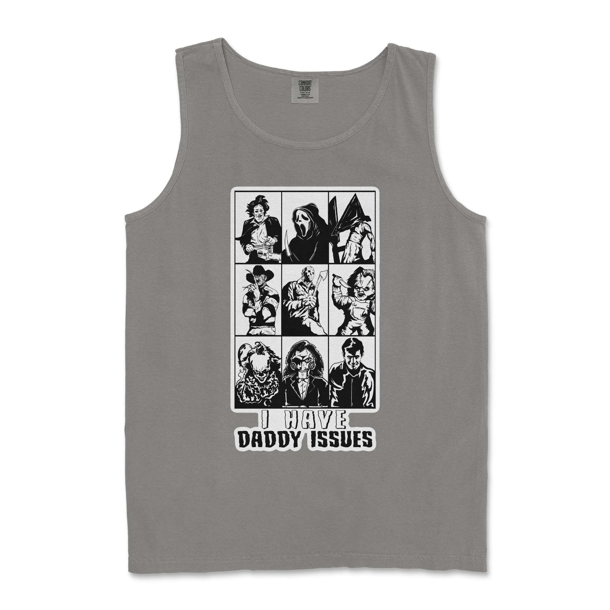 Comfort Colors Tank Top Daddy Issues  in Grey