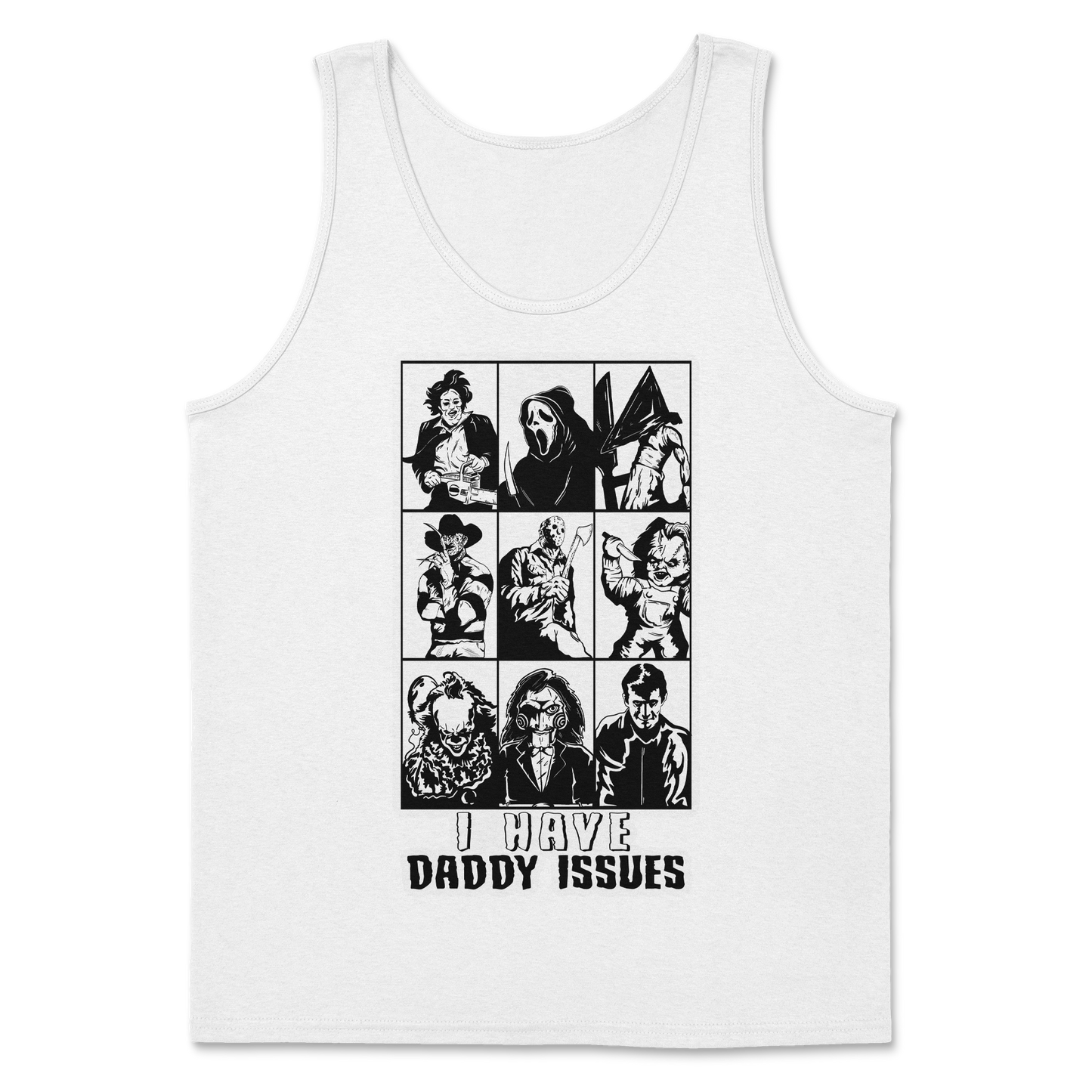 The Nice Shirt Tank Top Daddy Issues  in White