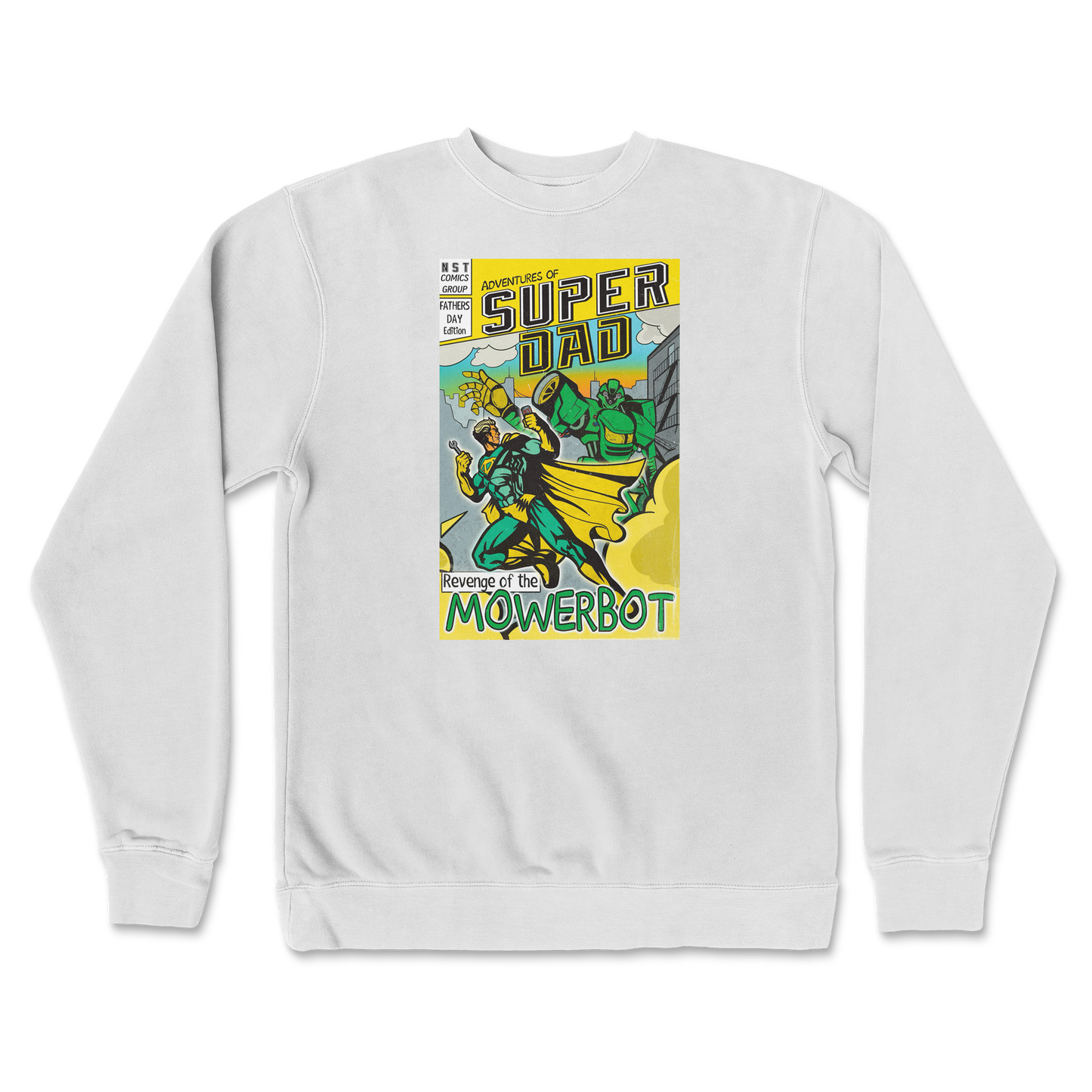 Independent Clothing Co. Crew Neck Super Dad in white